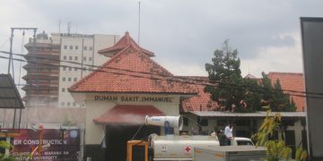 Giat Penyemprotan Disinfektan oleh PMI Provinsi Jawa Barat, Polrestabes Kota Bandung dan Eco Enzyme di Bandung