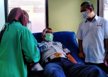 Hari Bhakti Pemasyarakatan ke-57, Puluhan Pegawai Lapas Paledang Donor Darah