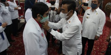 Ketua PMI Provinsi Jawa Barat Melantik Pengurus PMI Kota Cirebon Periode 2021-2026