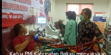 KETUA PMI KABUPATEN BEKASI AJAK MASYARAKAT YANG TELAH SEMBUH COVID 19 MENDONORKAN PLASMA KONVALESEN