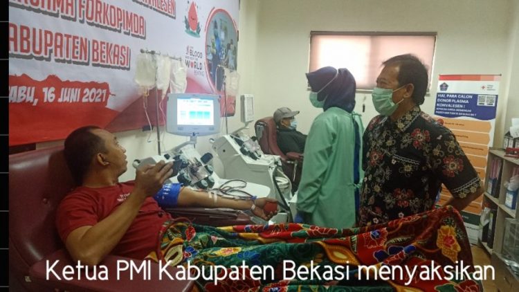 KETUA PMI KABUPATEN BEKASI AJAK MASYARAKAT YANG TELAH SEMBUH COVID 19 MENDONORKAN PLASMA KONVALESEN
